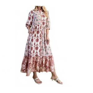 NEW STYLE USA susan shirt dress in pink mix